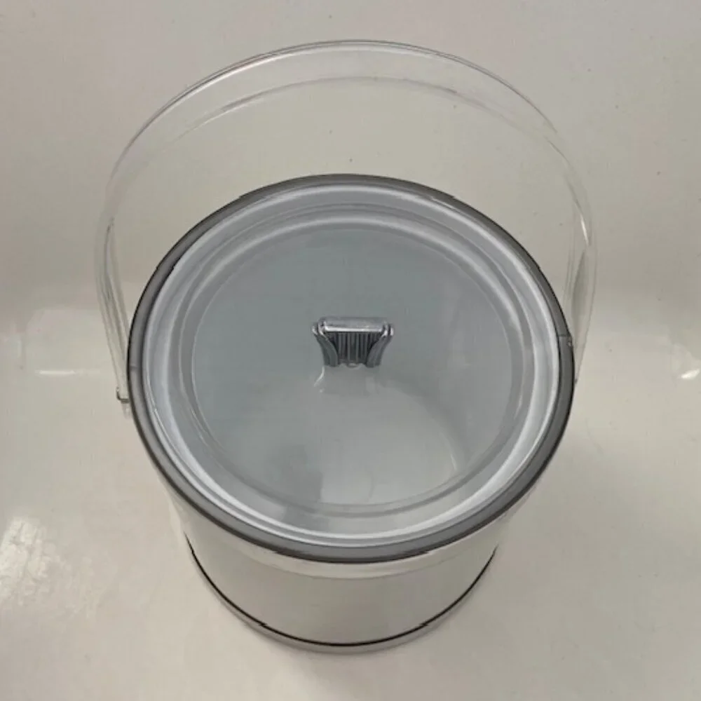 VINTAGE Georges Briard Brushed Silver Acrylic Barware Ice Bucket